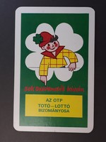 Old card calendar 1982 - wishes you good luck with the inscription of the otp lottery commissioner - calendar