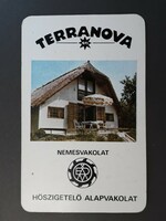 Old card calendar 1985 - terranova noble plaster with heroic base plaster inscription - retro calendar