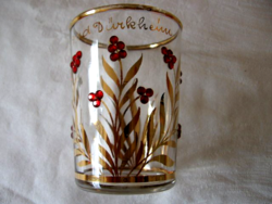 Antik Bad Dürkheim dúsan aranyozott gyöngyös kúra pohár