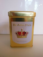 Box - metal - tea - Ceylon - embossed - crown on both sides - 12 x 8 x 6 cm - - flawless