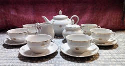 German vintage gold pattern 15-piece porcelain tea set