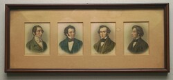Musical giants! 19th century Lithograph portraits.