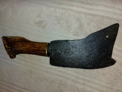 Antique forged bard with antler handle from the 19th century.