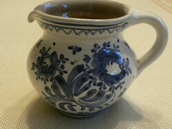 Small folk milk-jar glazed pottery