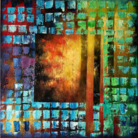 Alim adilov: abstraction - size of work: 80x80 cm - 166/430