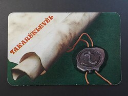Régi Kártyanaptár 1982 - Takaréklevél felirattal - Retró Naptár