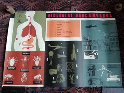 Biological warfare agents, propaganda poster. Bp., from the 1950s, Cold War poster