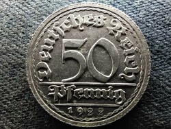 Németország Weimari Köztársaság (1919-1933) 50 Pfennig 1922 G (id74176)