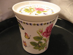 Top-line design mug with a pink butterfly lid and filter