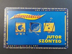 Régi Kártyanaptár 2001 - Szőnyegország Jutor szőnyeg felirattal - Retró Naptár