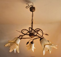 5-branch copper chandelier