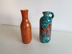 Régi retro 2 db kerámia váza mid century