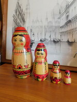 Tradicionális orosz matrjoska baba - 4 darabos