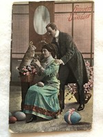 Antik romantikus Húsvéti  képeslap - 1912                       -5.