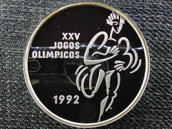 Portugália XXV. Nyári Olimpia Barcelona futók .925 ezüst 200 Escudo 1992 INCM PP (id46506)