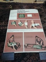 Plakát, propaganda plakát az 1950-es évekből, "Egyéni sebkötöző csomag" hidegháborús plakát