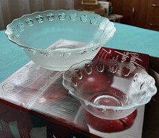 New glass 7-piece salad bowl set