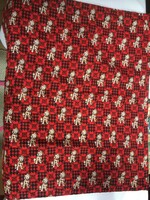 Small red scarf with small patterns and Dalmatian dogs