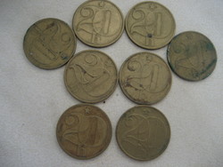Czechoslovak 20 pennies 8 pieces