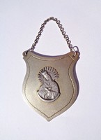 Polish ryngraf - shield-shaped, patriotic pendant, fine 925 silver.