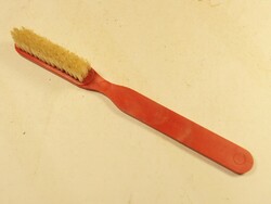 Retro red plastic toothbrush - technical brush with inscription from the 1960s