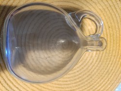 Old huta glass ham bottle with ears