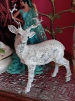 Gyönyörű ezüst szarvas karácsonyi dekoráció szórt műanyag szobor