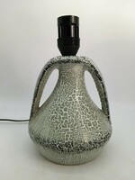 Kerezsi Gyöngyi retro kerámia lámpa, lámpatest, jelzett, 18 cm a kerámia + 6 cm foglalat