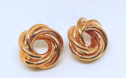 Rose gold-colored, wreath-style stud earrings 383