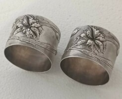 Antik ezüst szecessziós jugendstil szalvéta gyűrű pàr 800 nèmet
