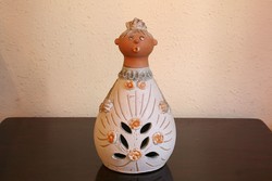 24cm Hibátlan Kiss Roóz Ilona Kerámia Figura Nő Lány