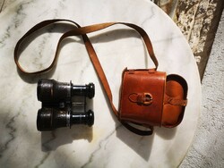 Vintage Signed Telescope with Original Leather Case, Chmura S Budapest Alpenglas