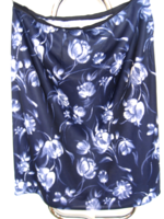 White floral blue skirt 50's