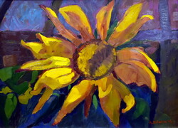 Unknown Polish painter: sunflower