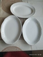 Zsolnay porcelán  ovális tányér 3 db, kínáló eladó!