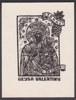 Fery Antal (1908-1994) Ex libris, Tokaj, Geysa Valentiny