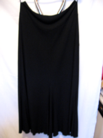 Black long bell shaped jersey skirt per una 40s