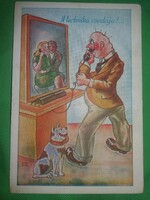 Antik 1920-30. Kaszás Jámbor humoros képeslap :A technika csodája .képek szerint Barasits