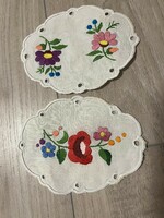 Kalocsai embroidered small tablecloths 15x11cm 2 pcs