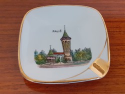 Retro souvenir palič inscribed porcelain palic bath souvenir relic mini ashtray