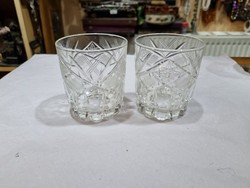 2 crystal glasses