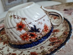 Antik angol fajansz Doulton Burslem nagyméretű teás szett - sérült!
