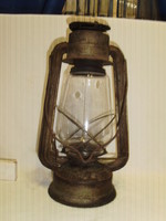 RÉGI petróleum lámpa, viharlámpa " Made in Hungary LÁMPAGYÁR "