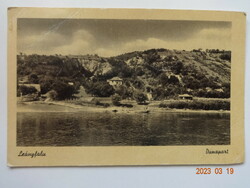 Régi képeslap: Leányfalu, Dunapart (1956)