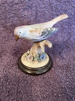 Porcelán madár kompozíció. Kézműves