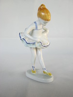 Hollóházi porcelán balerina kislány