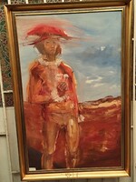 Buda István,Harlekin festmény