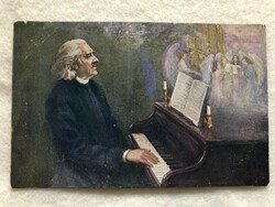 Antik, régi képeslap   - Magyar Klasszikusok - Liszt Ferenc   -  Postatiszta         -5.