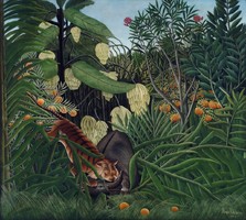 Henri Rousseau - Tigris és bivaly küzdelme - reprint