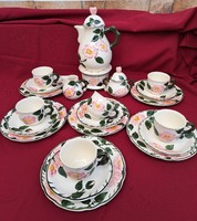 Gyönyörű Villeroy&Boch Wildrose Wild-Rose teáskészlet reggelizőkészlet hagyaték porcelán virágos